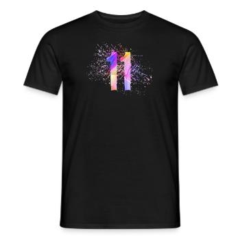 Number 11 - Männer T-Shirt - Schwarz - Vorne - AI Model Male 178 light (178cm)