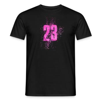 Number 23 - Männer T-Shirt - Schwarz - Vorne - AI Model Male 178 light (178cm)