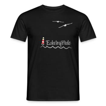 Eckernförde Möwen Wellen Ostsee - Männer T-Shirt - Schwarz - Vorne - AI Model Male 178 light (178cm)