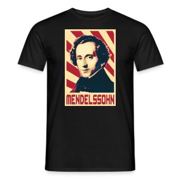 Felix Mendelssohn - Men's T-Shirt - black - Front - AI Model Male 178 light (178cm)