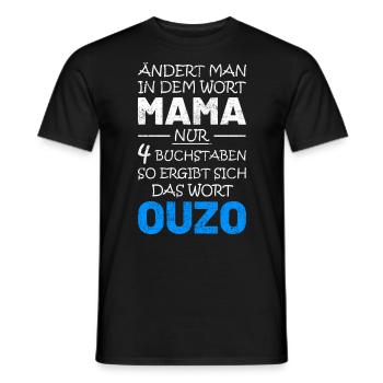 Ouzo Schnaps Saufen Geschenkidee - Männer T-Shirt - Schwarz - Vorne - AI Model Male 178 light (178cm)