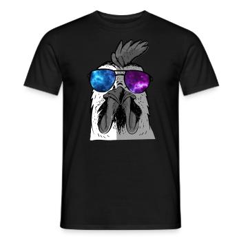 HUHN HAHN HENNE COOL - Männer T-Shirt - Schwarz - Vorne - AI Model Male 178 light (178cm)