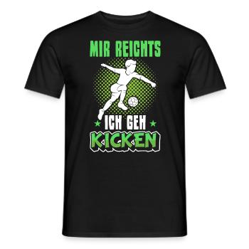 Fußball | Mir reichts ich geh kicken - Männer T-Shirt - Schwarz - Vorne - AI Model Male 178 light (178cm)