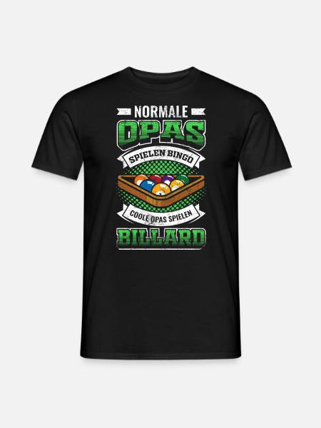 Billard Opa Großvater Geschenk - Männer T-Shirt - Schwarz