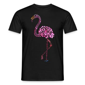 flamingo pink watercolor drops - Men's T-Shirt - black - Front - AI Model Male 178 light (178cm)
