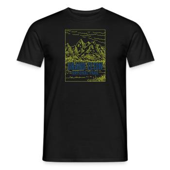 Parc national de Grand Teton Rétro minimaliste - T-shirt homme - noir - Devant - AI Model Male 178 light (178cm)