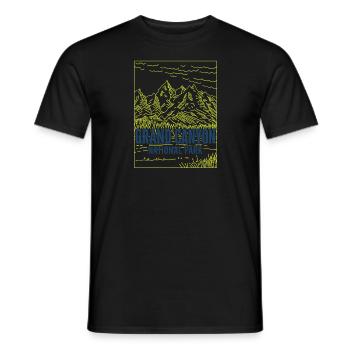 Parc national du Grand Canyon Minimaliste Rétro - T-shirt homme - noir - Devant - AI Model Male 178 light (178cm)