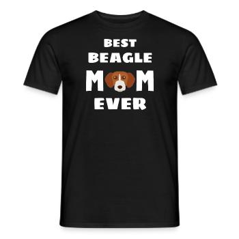 Best Beagle Mama Ever Dogs Beagle - Men's T-Shirt - black - Front - AI Model Male 178 light (178cm)