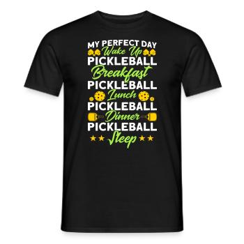 Pickleball Paddleball Pickleball spielen Geschenk - Männer T-Shirt - Schwarz - Vorne - AI Model Male 178 light (178cm)