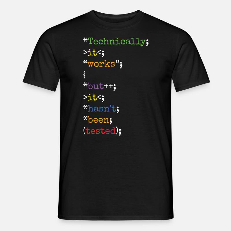 Software Ingenieur Informatiker Programmierer - Männer T-Shirt - Schwarz