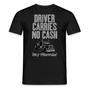 Le conducteur ne porte pas - T-shirt homme - noir - Devant - AI Model Male 178 light (178cm)