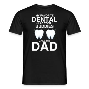 Dental laboratory and dental technology for dental clinics - Men's T-Shirt - black - Front - AI Model Male 178 light (178cm)