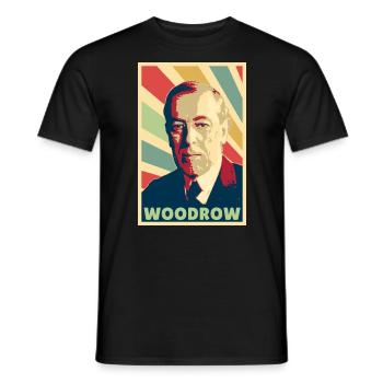 Woodrow Wilson Vintage Farben - Männer T-Shirt - Schwarz - Vorne - AI Model Male 178 light (178cm)
