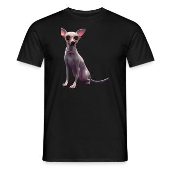 Italienisches Windspiel Hund - Männer T-Shirt - Schwarz - Vorne - AI Model Male 178 light (178cm)