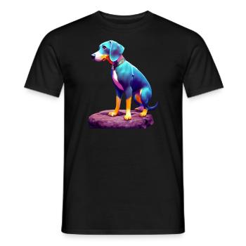 Black and Tan Coonhound - Men's T-Shirt - black - Front - AI Model Male 178 light (178cm)