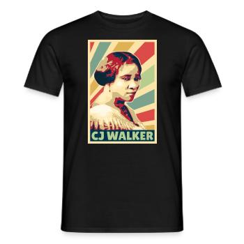 Madam CJ Walker Vintage Colors - Men's T-Shirt - black - Front - AI Model Male 178 light (178cm)