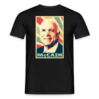 John McCain Colores vintage - T-shirt homme - noir - Devant - AI Model Male 178 light (178cm)