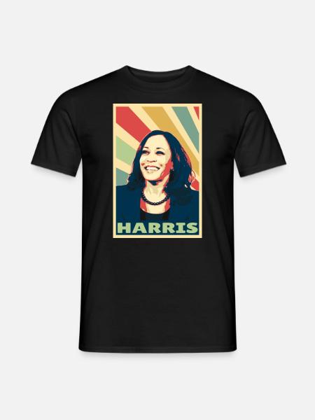 Kamala Harris Vintage Farben - Männer T-Shirt - Schwarz