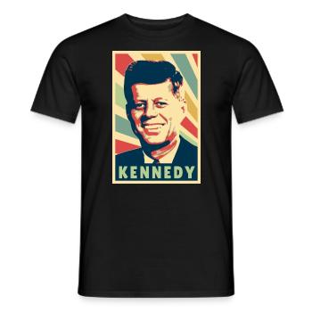 John F Kennedy Vintage Colores - T-shirt homme - noir - Devant - AI Model Male 178 light (178cm)