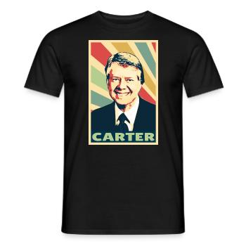 Jimmy Carter Vintage Farben - Männer T-Shirt - Schwarz - Vorne - AI Model Male 178 light (178cm)
