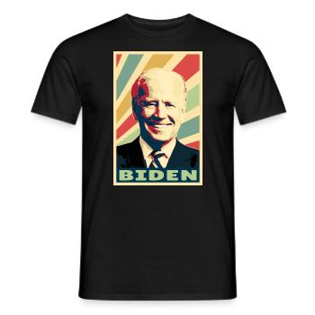 Joe Biden Vintage Colors - Men's T-Shirt - black - Front - AI Model Male 178 light (178cm)