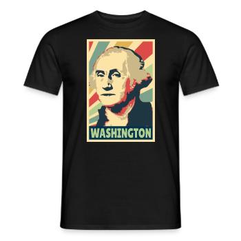 George Washington Vintage Colors - Men's T-Shirt - black - Front - AI Model Male 178 light (178cm)