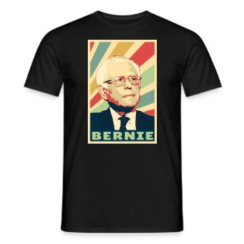 Bernie Sanders Vintage Farben - Männer T-Shirt - Schwarz - Vorne - AI Model Male 178 light (178cm)