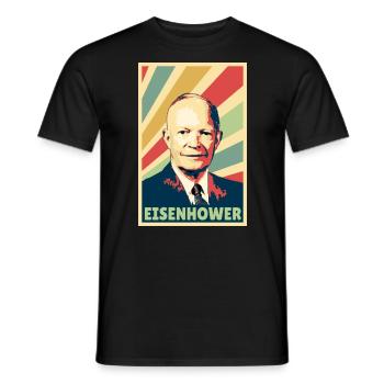 Dwight D. Eisenhower Colores vintage - T-shirt homme - noir - Devant - AI Model Male 178 light (178cm)