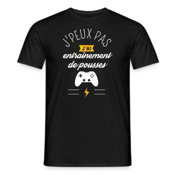 j peux pas j ai entraînement de pouces - T-shirt homme - noir - Devant - AI Model Male 178 light (178cm)