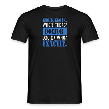 Knock Knock. Who's There? Funny Doctor - Männer T-Shirt - Schwarz - Vorne - AI Model Male 178 light (178cm)