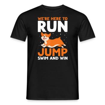 Dock Diving Design for Dog Jumping and Dock Dog - Men's T-Shirt - black - Front - AI Model Male 178 light (178cm)