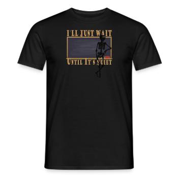 I'll Just Wait Until It's Quiet Teacher - Men's T-Shirt - black - Front - AI Model Male 178 light (178cm)