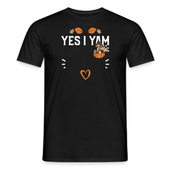 Yes I Yam - Thanksgiving - Männer T-Shirt - Schwarz - Vorne - AI Model Male 178 light (178cm)
