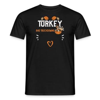 Turquie et touchdowns - T-shirt homme - noir - Devant - AI Model Male 178 light (178cm)