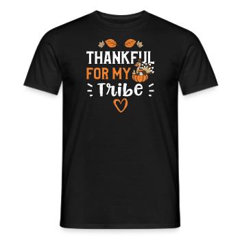 Thankful For My Tribe - Männer T-Shirt - Schwarz - Vorne - AI Model Male 178 light (178cm)
