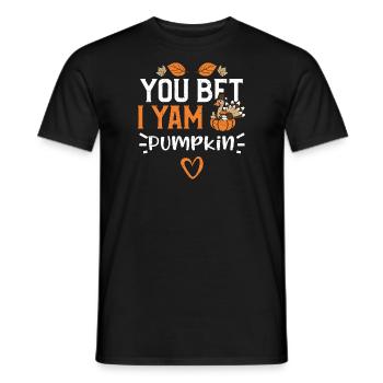 Vous pariez que je Yam Pumpkin - T-shirt homme - noir - Devant - AI Model Male 178 light (178cm)