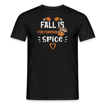 L’automne est pour les épices à la citrouille - T-shirt homme - noir - Devant - AI Model Male 178 light (178cm)