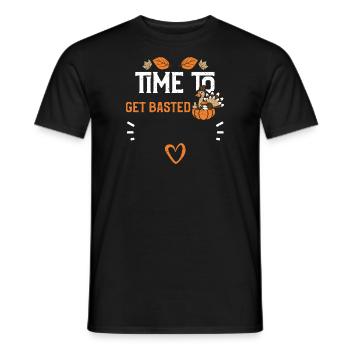 Il est temps de se faire badigeonner - Thanksgiving - T-shirt homme - noir - Devant - AI Model Male 178 light (178cm)