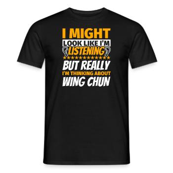 Wing Chun Cadeau amusant - T-shirt homme - noir - Devant - AI Model Male 178 light (178cm)