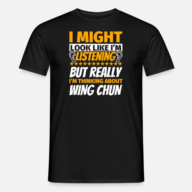 Wing Chun lustiges Geschenk - Männer T-Shirt - Schwarz