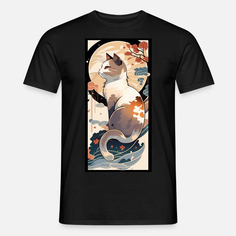 Verträumes Kätzchen - Männer T-Shirt - Schwarz