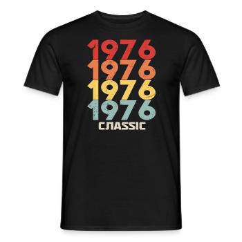 1976 Jubiläum im klassischen Vintage-Stil 1976 - Männer T-Shirt - Schwarz - Vorne - AI Model Male 178 light (178cm)