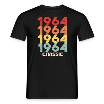 1964 Jubiläum im klassischen Vintage-Stil 1964 - Männer T-Shirt - Schwarz - Vorne - AI Model Male 178 light (178cm)