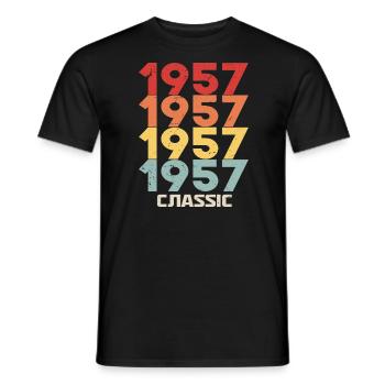 1957 Jubiläum im klassischen Vintage-Stil 1957 - Männer T-Shirt - Schwarz - Vorne - AI Model Male 178 light (178cm)