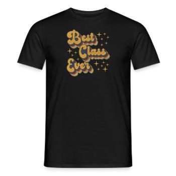 Best Class Ever Teacher - Men's T-Shirt - black - Front - AI Model Male 178 light (178cm)