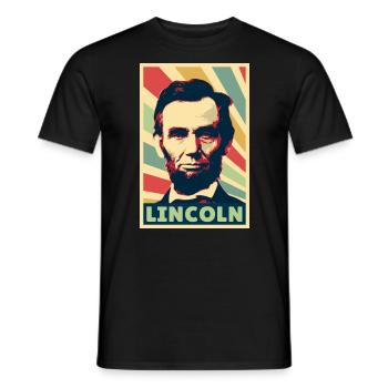 Abraham Lincoln Vintage Farben - Männer T-Shirt - Schwarz - Vorne - AI Model Male 178 light (178cm)