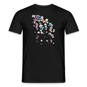 Cherry blossom,flowers,flowers,flowers,floral - Men's T-Shirt - black - Front - AI Model Male 178 light (178cm)
