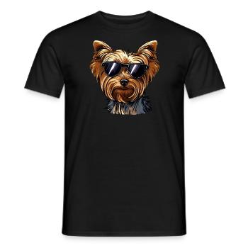 Shih Tzu TheGentlemen - Men's T-Shirt - black - Front - AI Model Male 178 light (178cm)