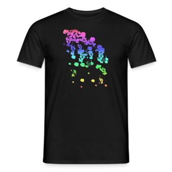 Blossoms,Cherry Blossom,Rainbow,Colorful,LGBT - Men's T-Shirt - black - Front - AI Model Male 178 light (178cm)
