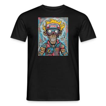 Lustige Psychodrogen-Kopfkunst - Männer T-Shirt - Schwarz - Vorne - AI Model Male 178 light (178cm)